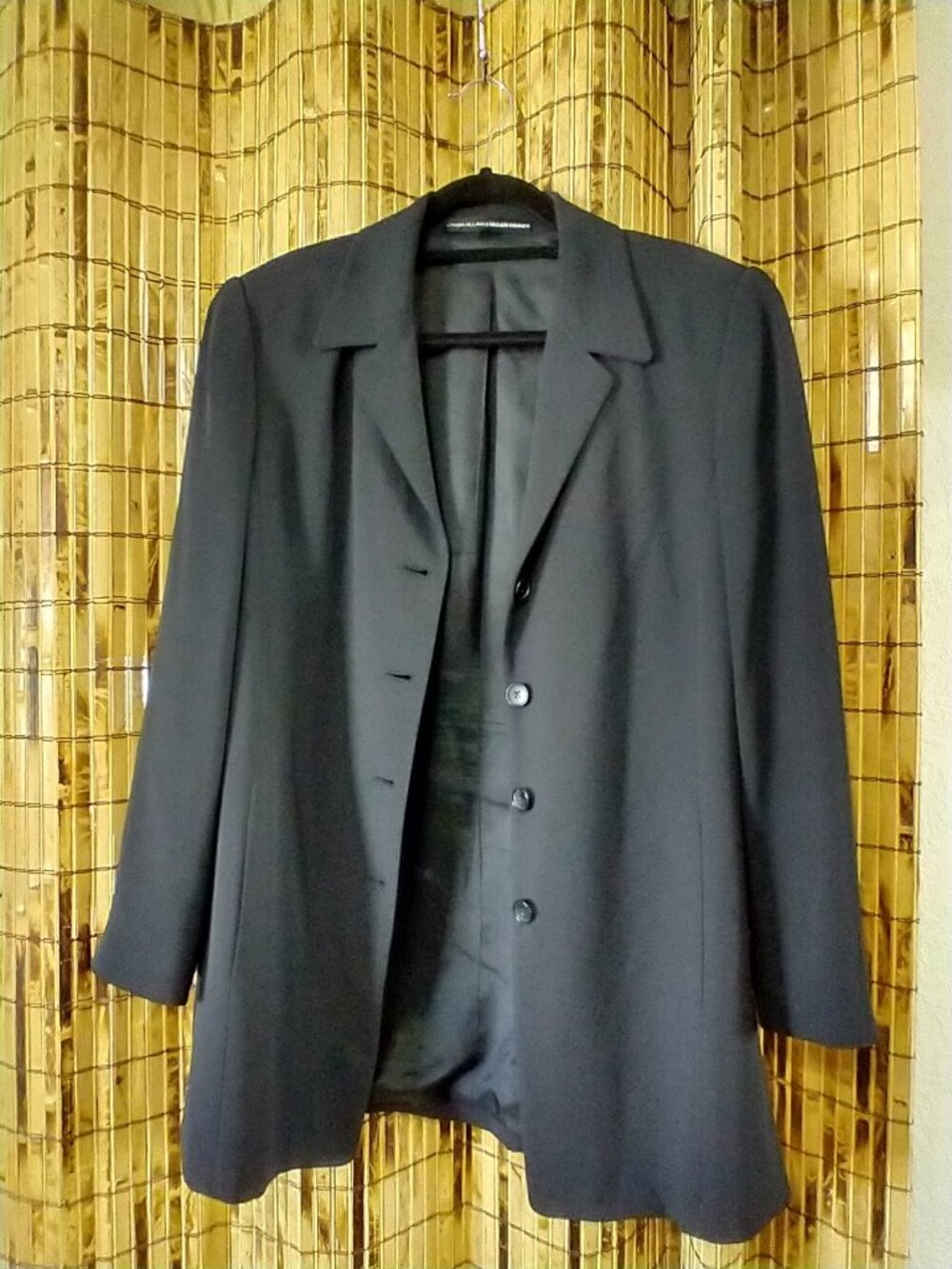 Linda Allard Ellen Tracy 4-button Single-Breasted Blazer in dark navy/black